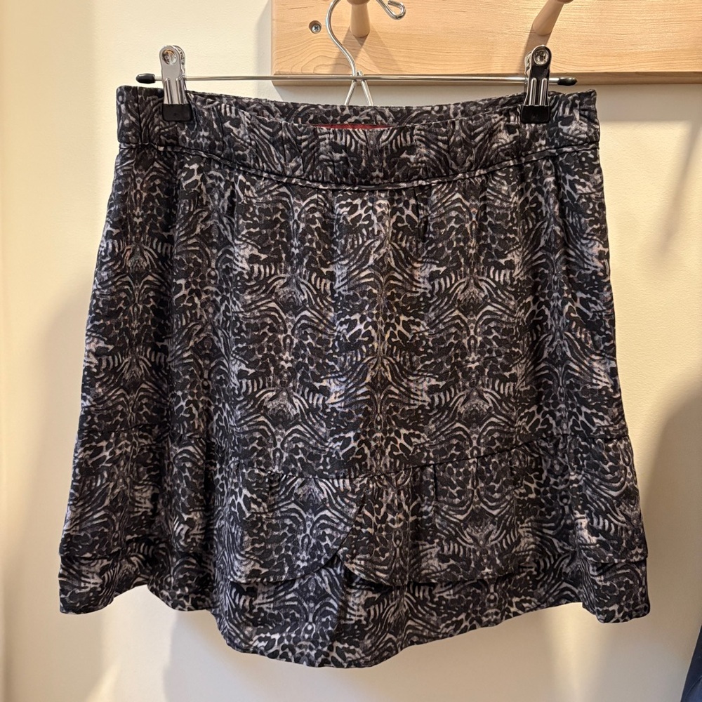 Comptoir des Contonniers Mini Skirt - Grey/Black print